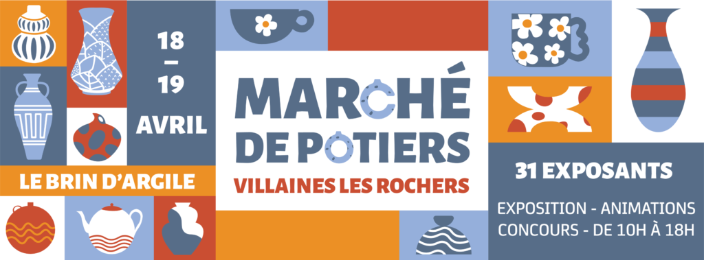 Bannière Marché des potiers Villaines les Rochers 2026